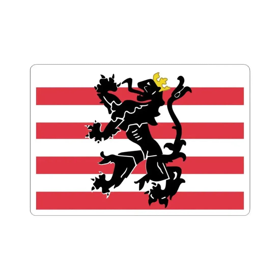 Ham vlag (Belgium) STICKER Vinyl Kiss-Cut Decal 6 Inch White - The Sticker Space