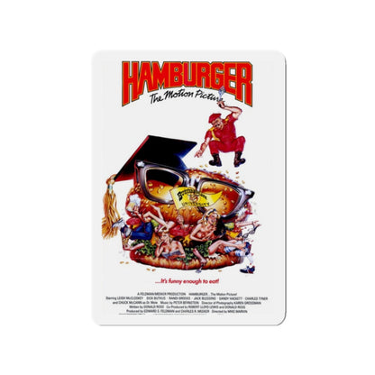 HAMBURGER THE MOTION PICTURE 1986 Movie Poster - Die-Cut Magnet-2" x 2"-The Sticker Space