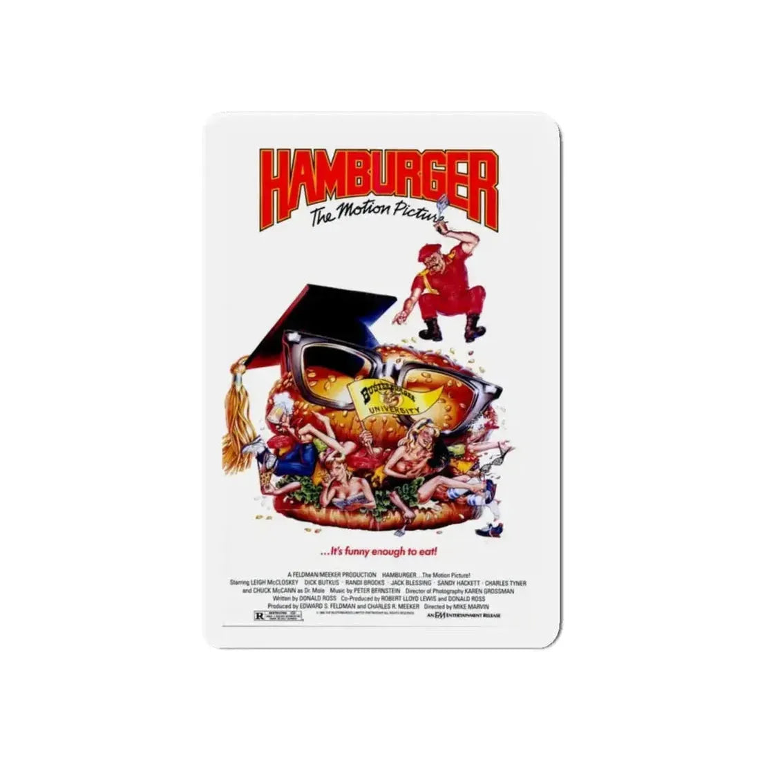 HAMBURGER THE MOTION PICTURE 1986 Movie Poster - Refrigerator Magnet - The Sticker Space