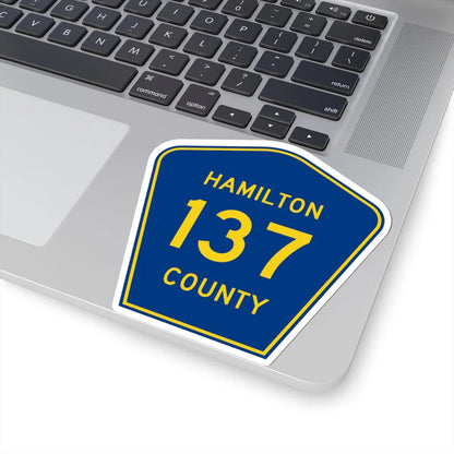Hamilton County 137 (Florida) (Road Sign) STICKER Vinyl Kiss-Cut Decal - The Sticker Space