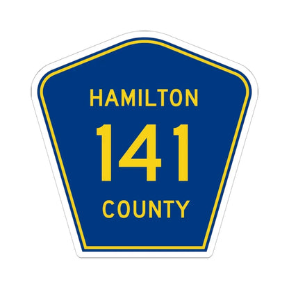 Hamilton County 141 (Florida) (Road Sign) STICKER Vinyl Kiss-Cut Decal 6 Inch White - The Sticker Space