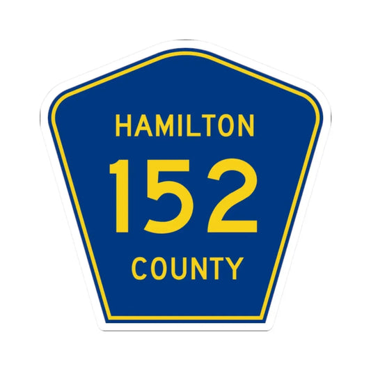 Hamilton County 152 (Florida) (Road Sign) STICKER Vinyl Kiss-Cut Decal 2 Inch White - The Sticker Space