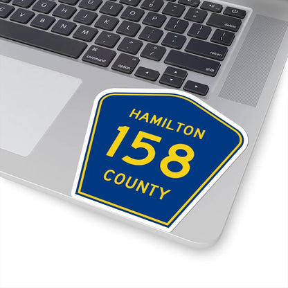 Hamilton County 158 (Florida) (Road Sign) STICKER Vinyl Kiss-Cut Decal - The Sticker Space