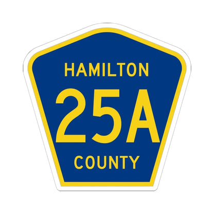 Hamilton County 25A (Florida) (Road Sign) STICKER Vinyl Kiss-Cut Decal 6 Inch White - The Sticker Space
