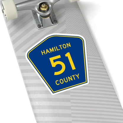 Hamilton County 51 (Florida) (Road Sign) STICKER Vinyl Kiss-Cut Decal - The Sticker Space