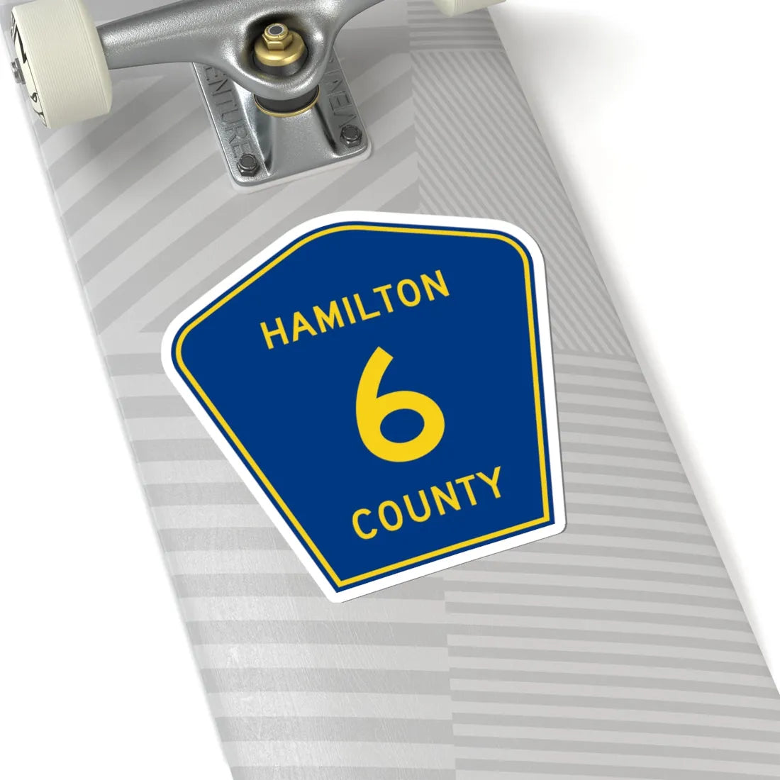 Hamilton County Road 6 FL (Florida) (Road Sign) STICKER Vinyl Kiss-Cut Decal - The Sticker Space