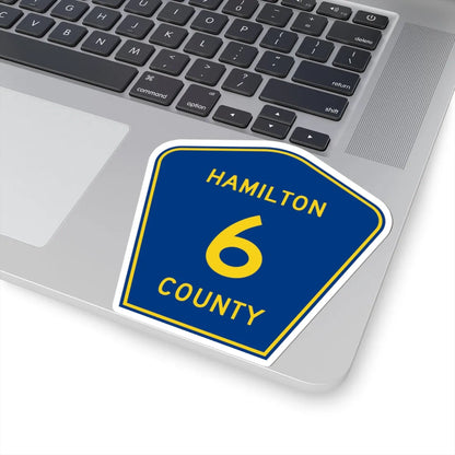 Hamilton County Road 6 FL (Florida) (Road Sign) STICKER Vinyl Kiss-Cut Decal - The Sticker Space