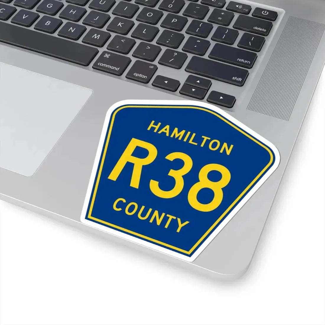 Hamilton County Route R38 IA (Iowa) (Road Sign) STICKER Vinyl Kiss-Cut Decal - The Sticker Space