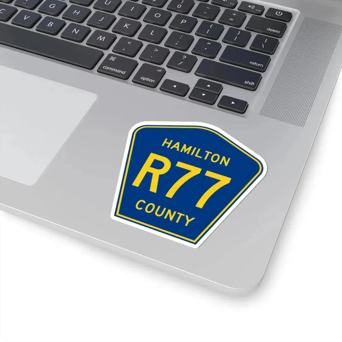 Hamilton County Route R77 IA (Iowa) (Road Sign) STICKER Vinyl Kiss-Cut Decal - The Sticker Space
