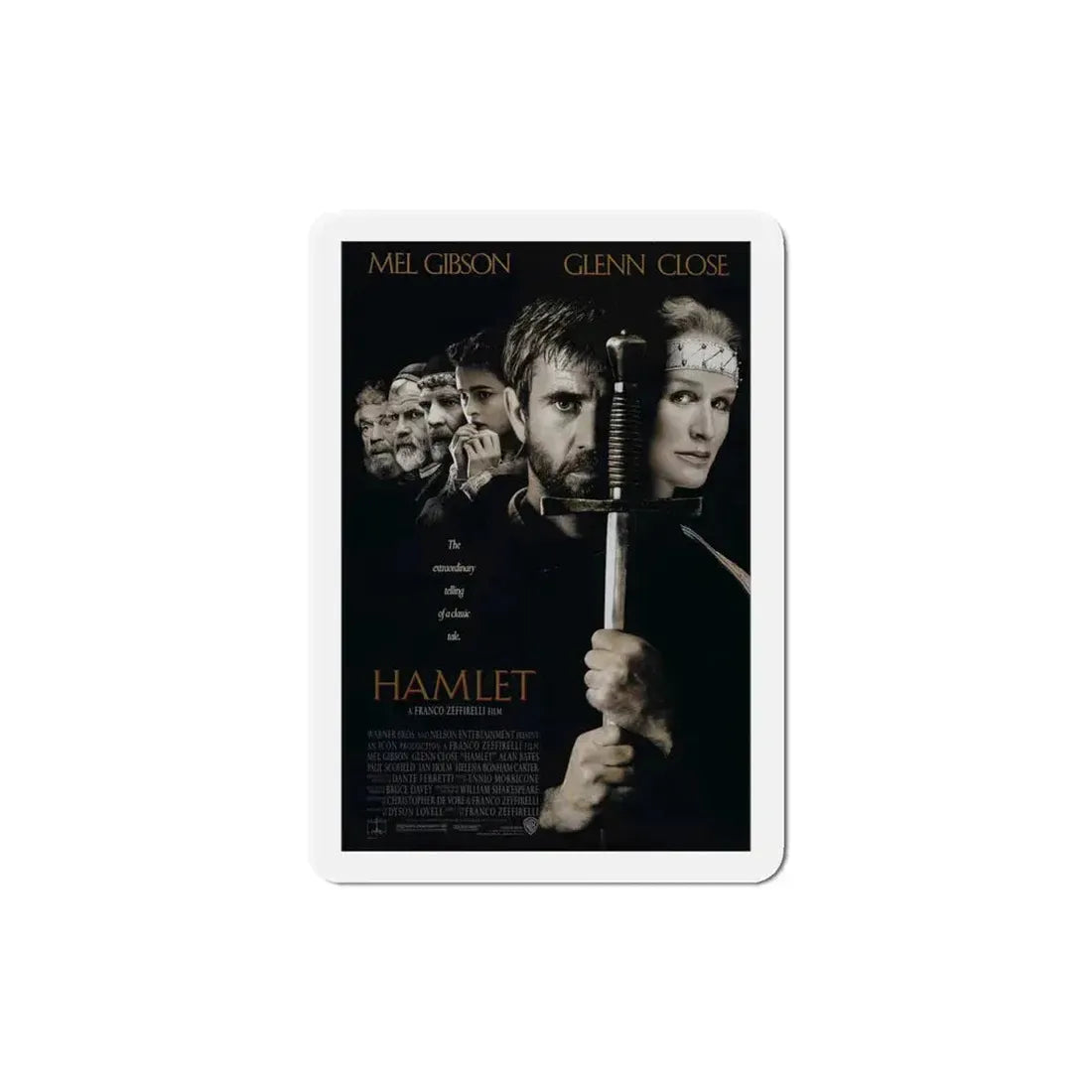 Hamlet 1990 Movie Poster Refrigerator Magnet 4 Inch - The Sticker Space
