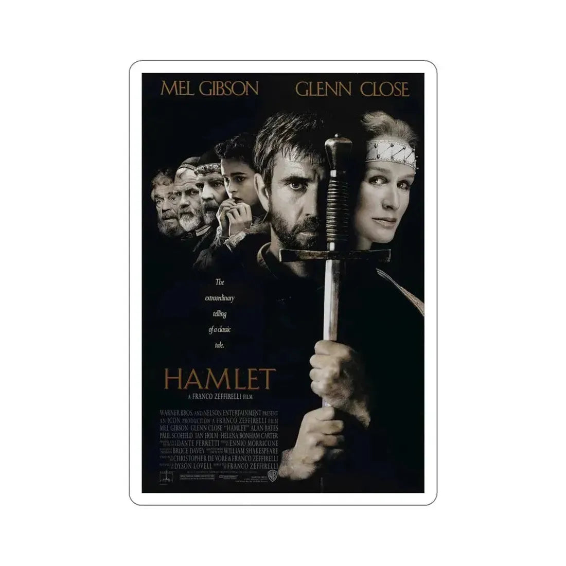 Hamlet 1990 Movie Poster STICKER Vinyl Die-Cut Decal 6 Inch - The Sticker Space
