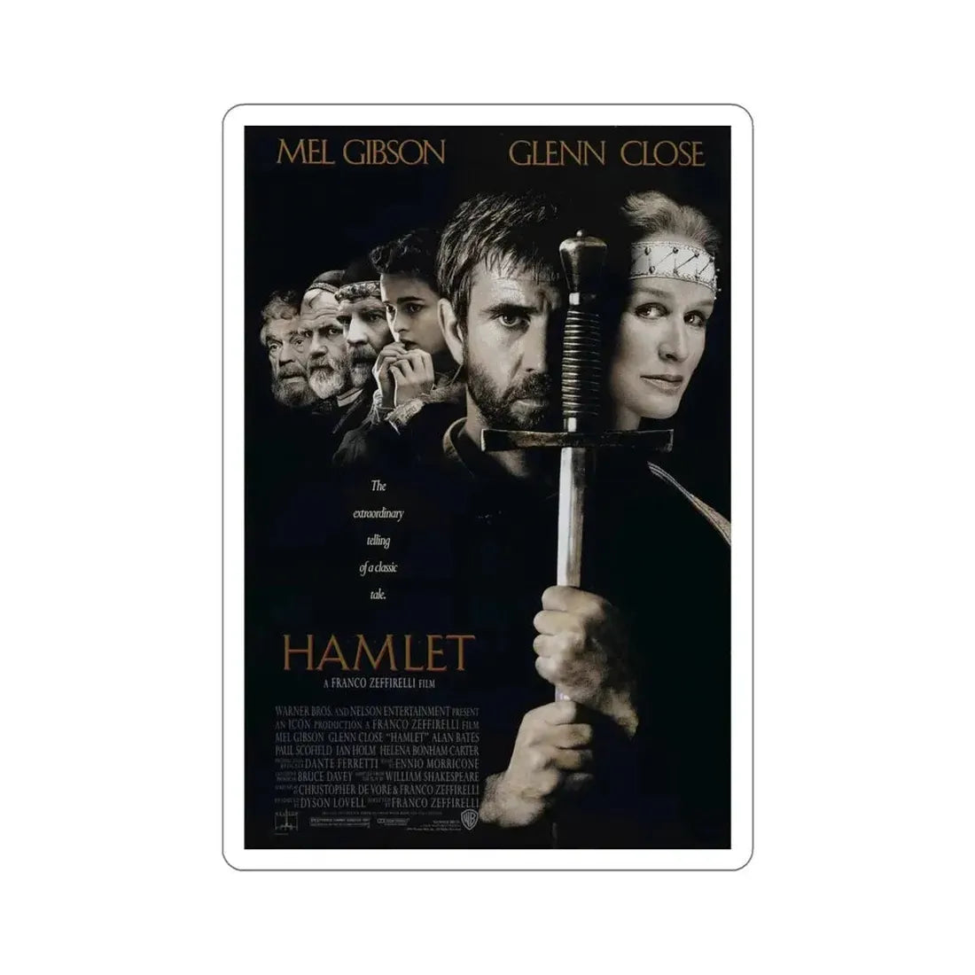 Hamlet 1990 Movie Poster STICKER Vinyl Die-Cut Decal - The Sticker Space