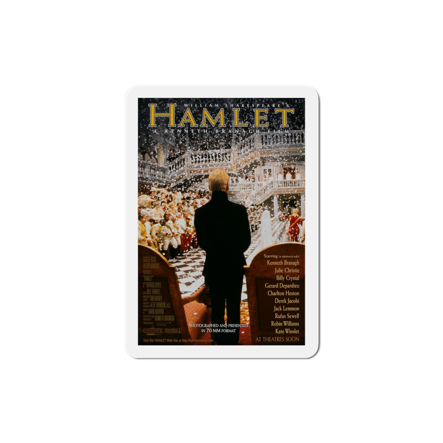 Hamlet 1996 Movie Poster Die-Cut Magnet-4" x 4"-The Sticker Space