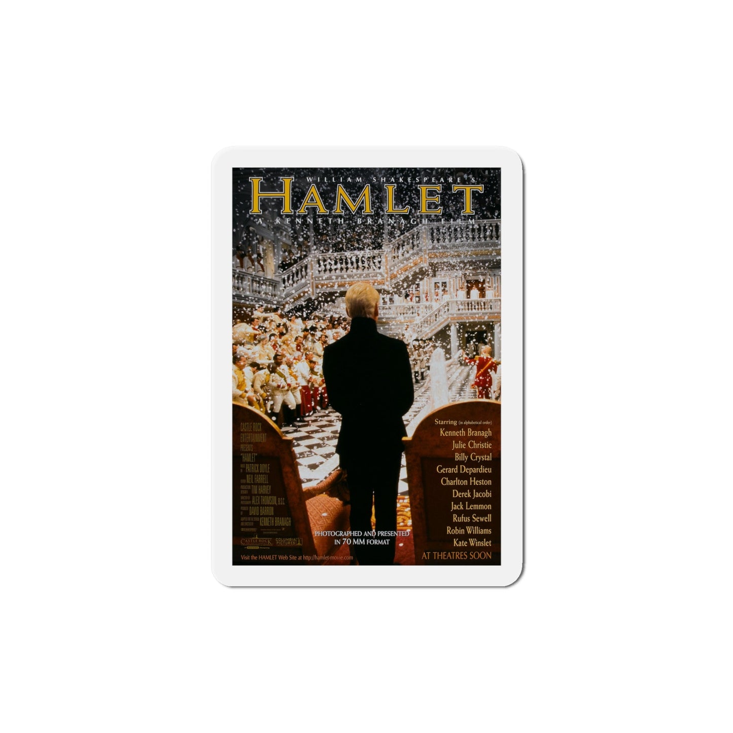 Hamlet 1996 Movie Poster Die-Cut Magnet-6 × 6"-The Sticker Space