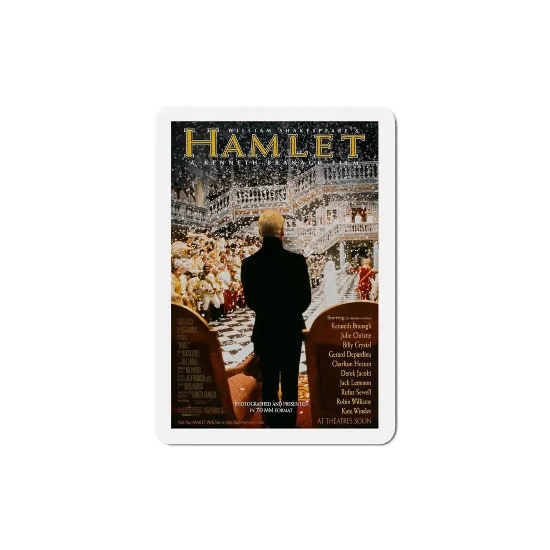 Hamlet 1996 Movie Poster Refrigerator Magnet 4 Inch - The Sticker Space