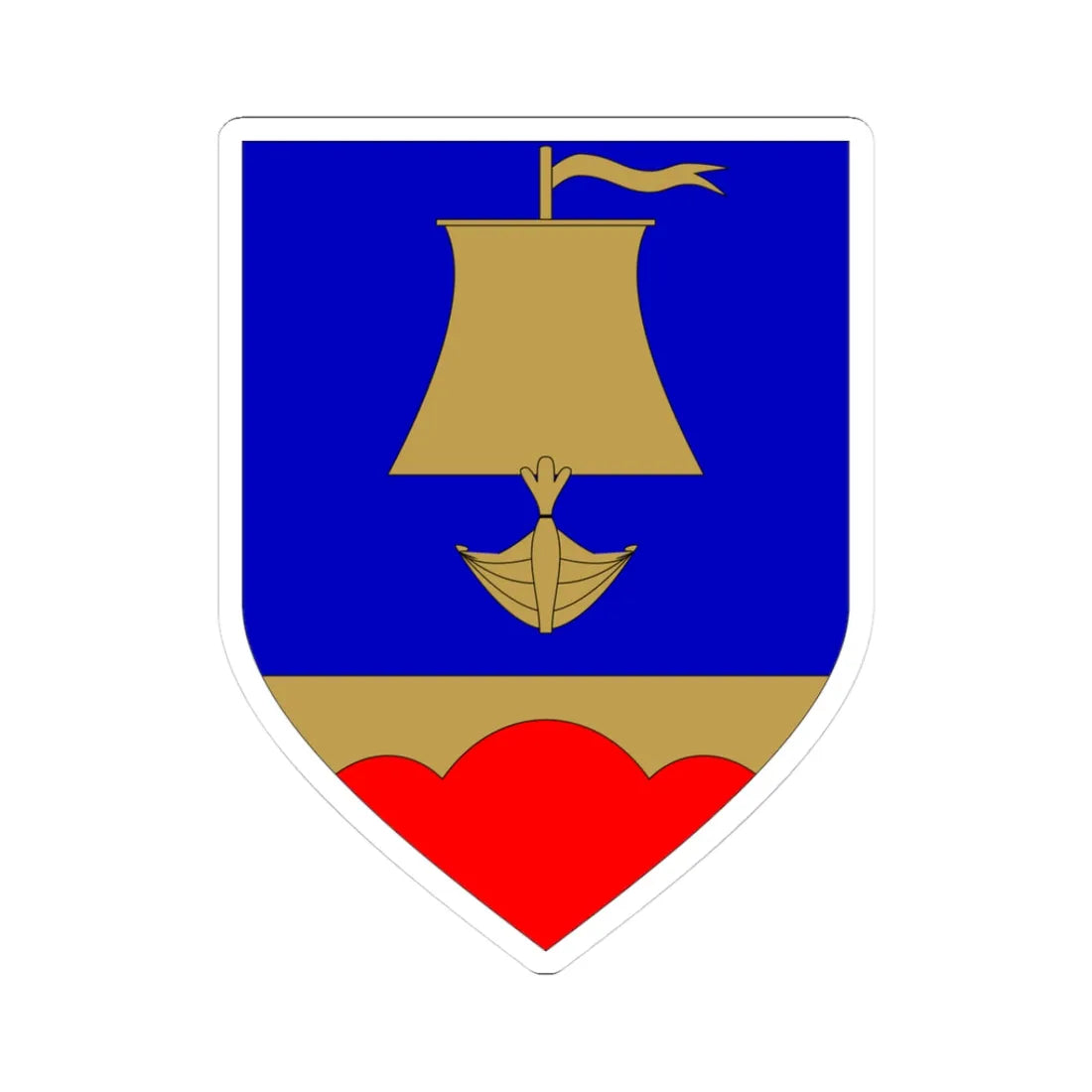 Hammarland.vaakuna (Finland) (Coat of Arms) STICKER Vinyl Kiss-Cut Decal 3 Inch White - The Sticker Space