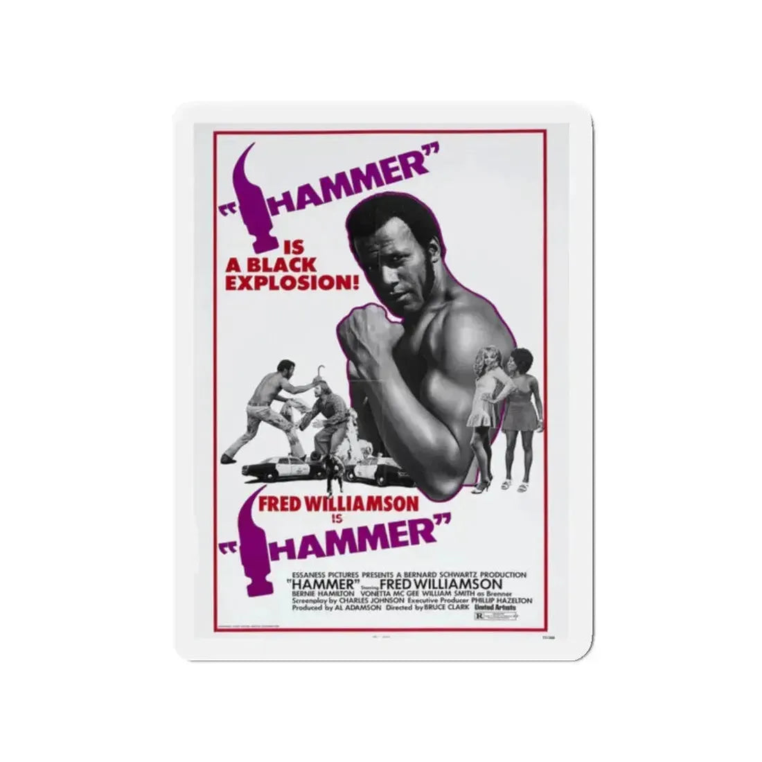 HAMMER 1972 Movie Poster - Refrigerator Magnet 2 Inch - The Sticker Space