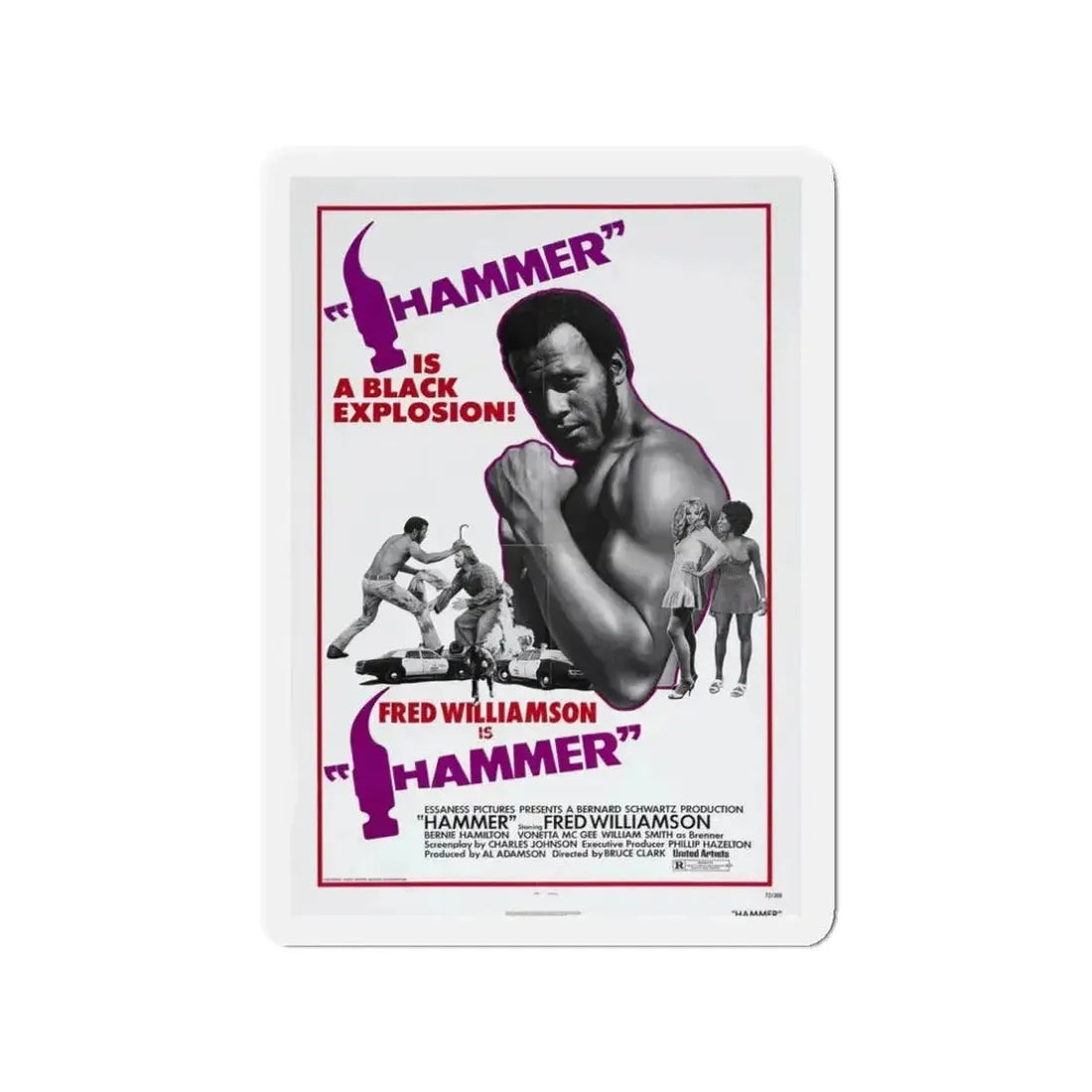 HAMMER 1972 Movie Poster - Refrigerator Magnet - The Sticker Space