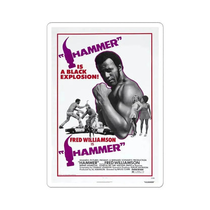 HAMMER 1972 Movie Poster - STICKER Vinyl Kiss-Cut Decal 6 Inch White - The Sticker Space