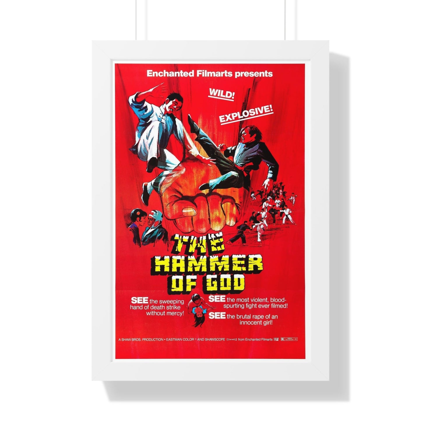 HAMMER OF GOD 1970 - Framed Movie Poster-16″ x 24″-The Sticker Space