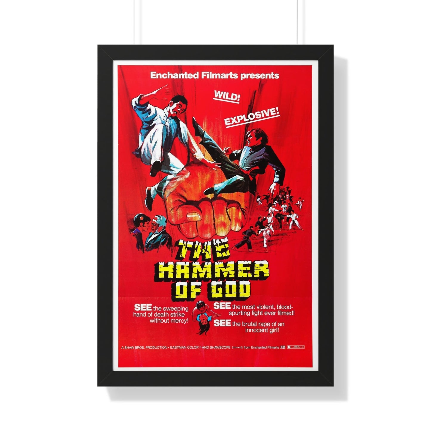 HAMMER OF GOD 1970 - Framed Movie Poster-20" x 30"-The Sticker Space