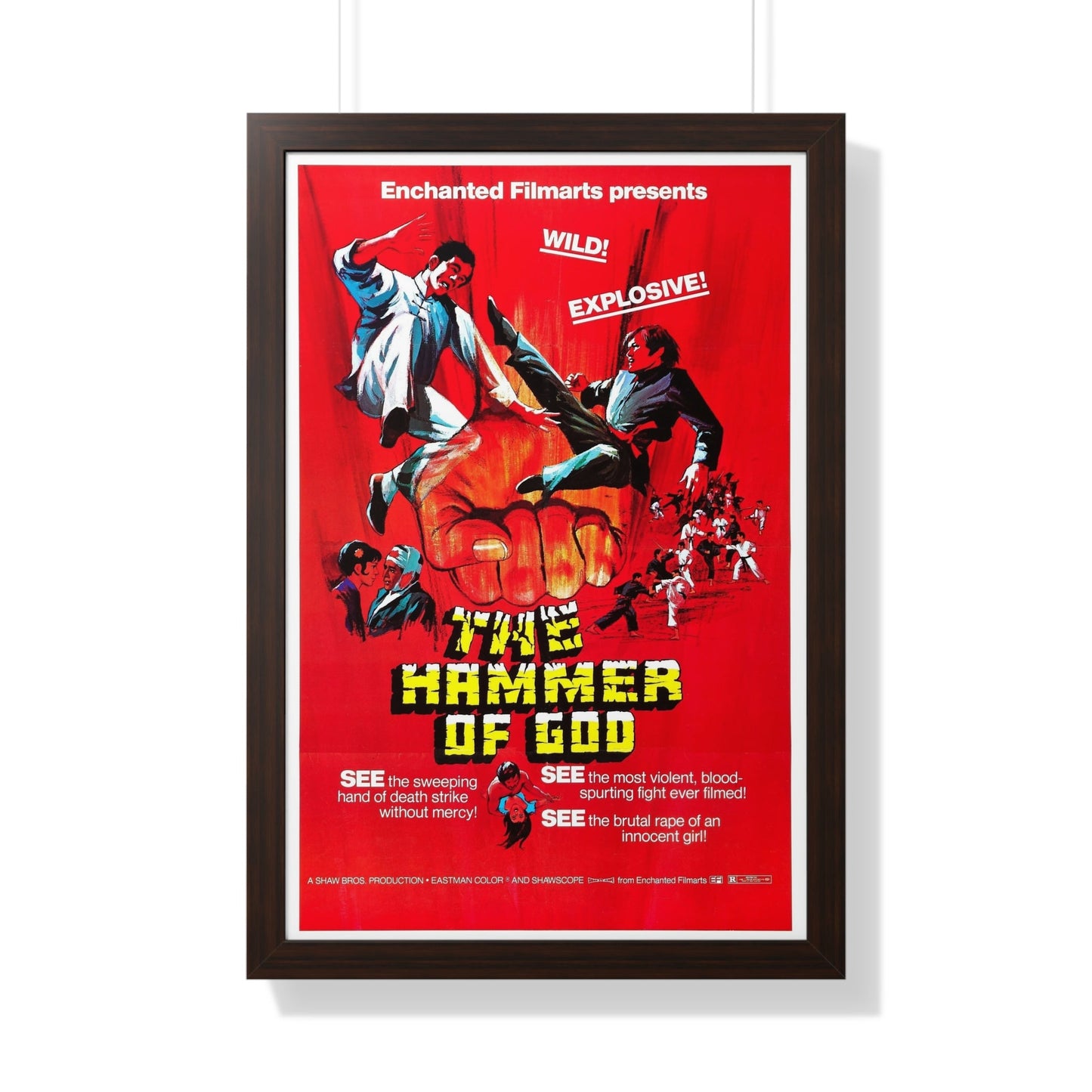 HAMMER OF GOD 1970 - Framed Movie Poster-20" x 30"-The Sticker Space