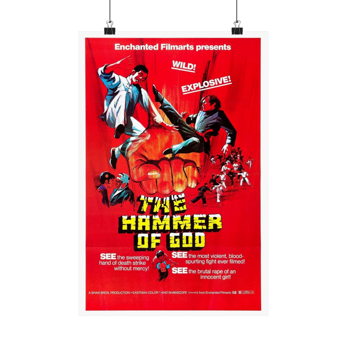 HAMMER OF GOD 1970 - Paper Movie Poster-12″ x 18″-The Sticker Space