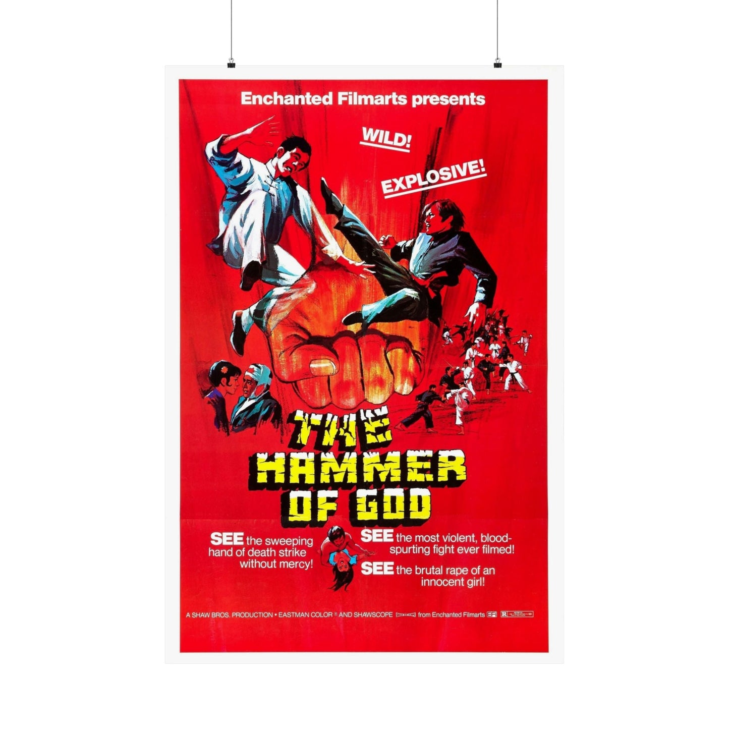 HAMMER OF GOD 1970 - Paper Movie Poster-36" x 54"-The Sticker Space