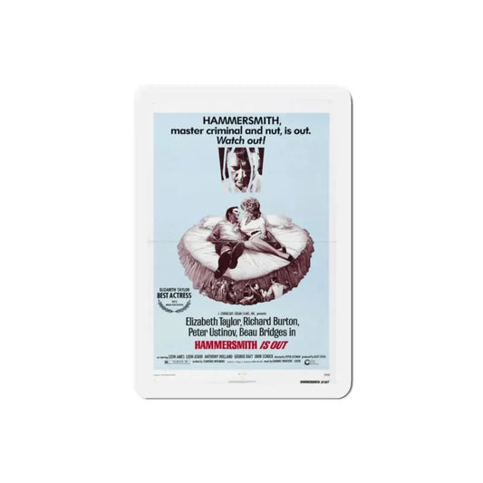 Hammersmith Is Out 1972 Movie Poster Refrigerator Magnet 2 Inch - The Sticker Space