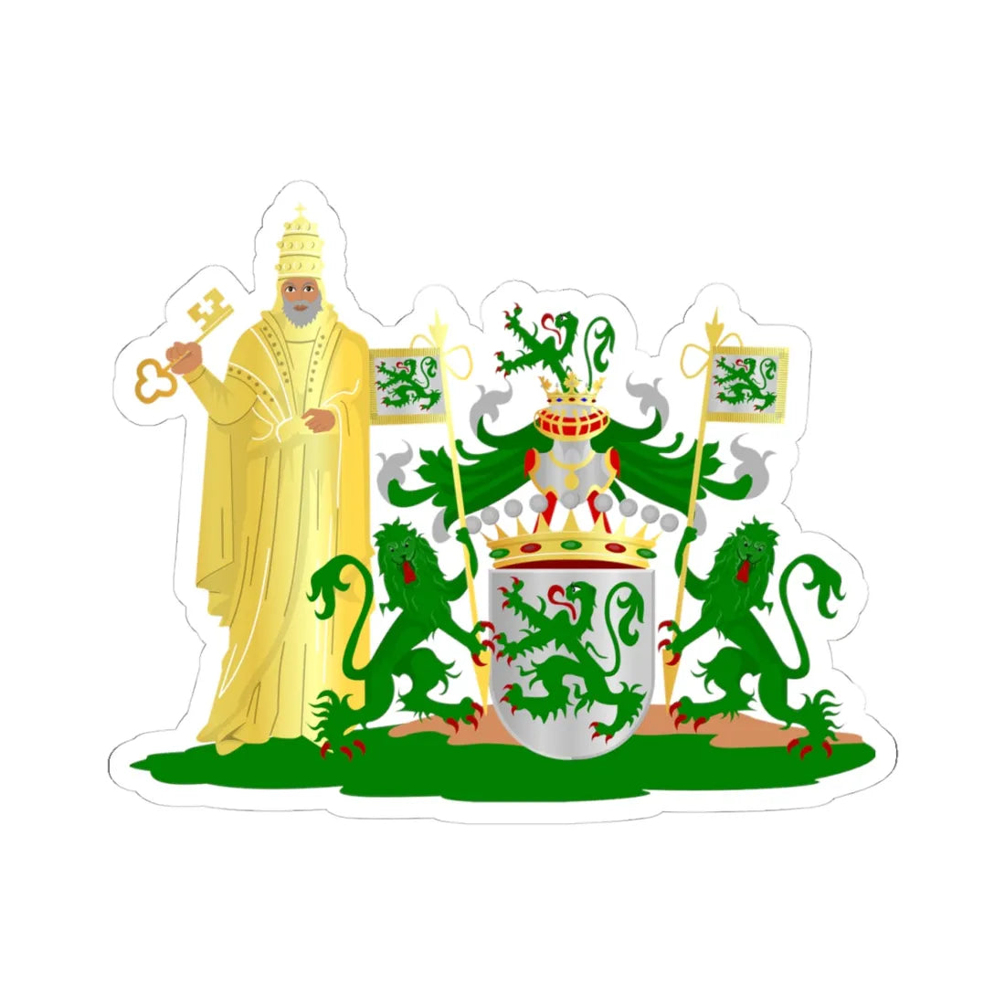 Hamoir wapen (Belgium) (Coat of Arms) STICKER Vinyl Kiss-Cut Decal - The Sticker Space