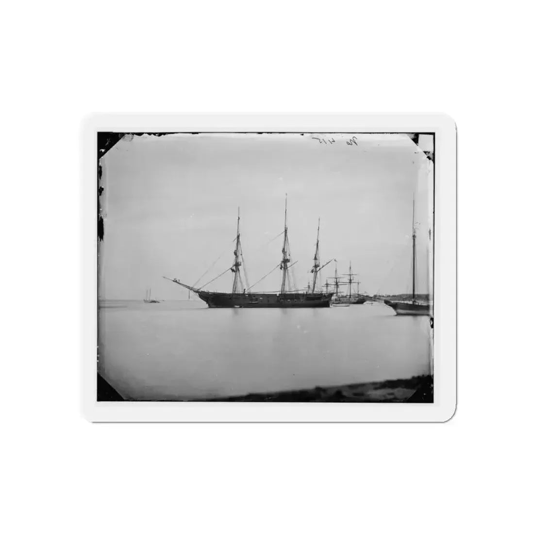 Hampton Roads, Va.  School Ship U.S.S. Sabine (U.S. Civil War) Refrigerator Magnet 5 Inch Die-Cut - The Sticker Space