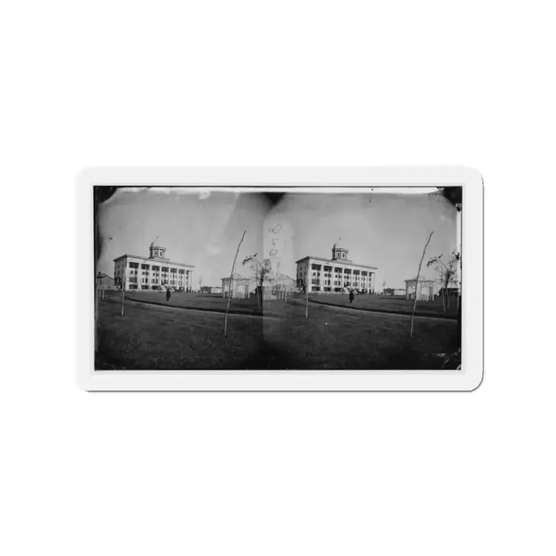 Hampton, Va. Chesapeake Hospital And Grounds (U.S. Civil War) Refrigerator Magnet 2 Inch Die-Cut - The Sticker Space