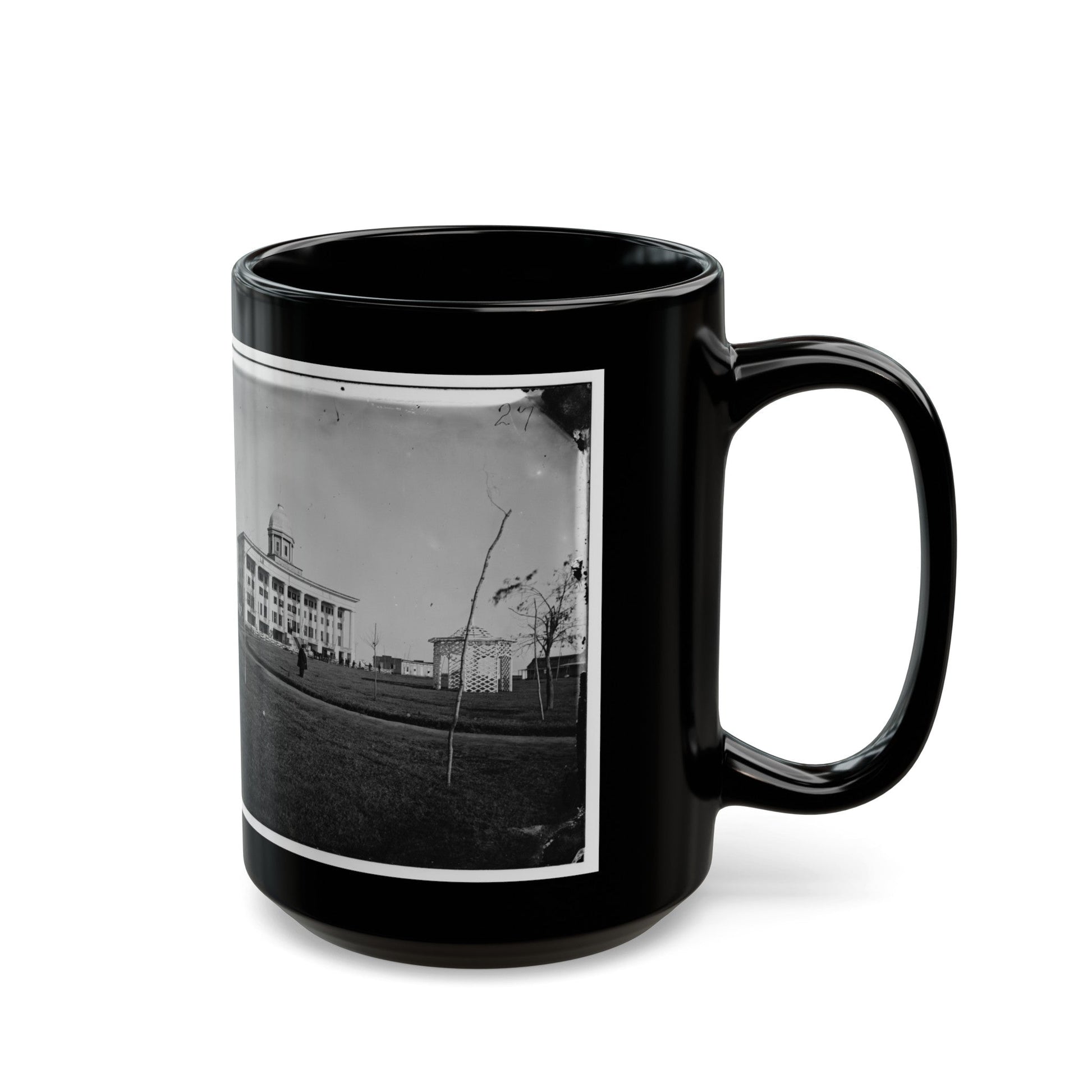 Hampton, Va. Chesapeake Hospital And Grounds (U.S. Civil War) Black Coffee Mug-The Sticker Space