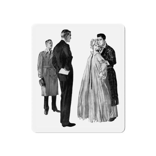 Hand In Glove by Ngaio Marsh, Woman's Home Journal, 1962 (Magazine Illustration) Refrigerator Magnet 6 Inch Die-Cut - The Sticker Space