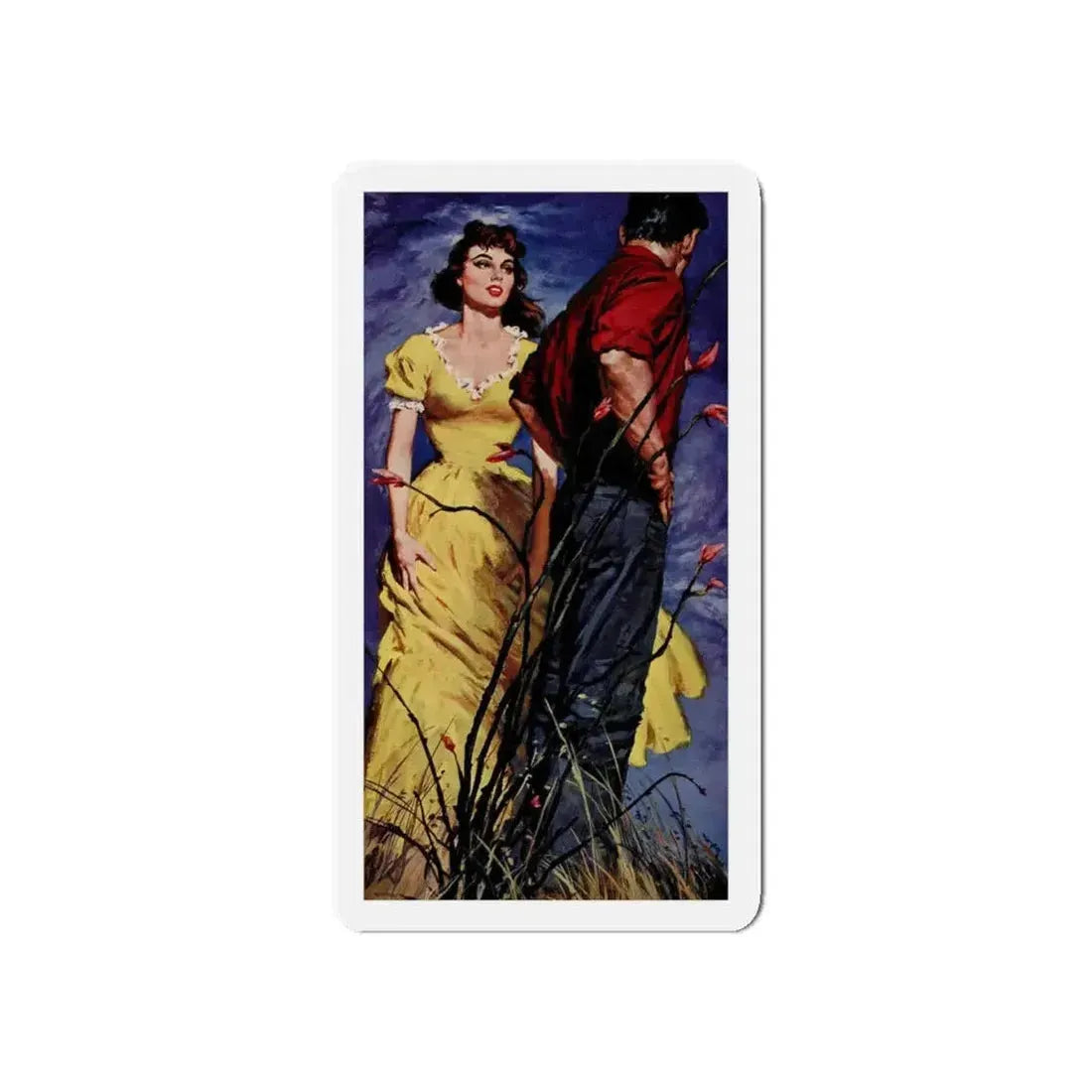 Hand Me Down Bride by Irene Wempe, The Saturday Evening Post, October 12, 1957 (Magazine Illustration) Refrigerator Magnet - The Sticker Space