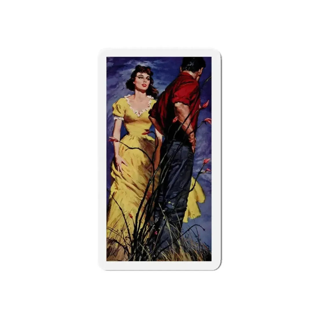 Hand Me Down Bride by Irene Wempe, The Saturday Evening Post, October 12, 1957 (Magazine Illustration) Refrigerator Magnet - The Sticker Space