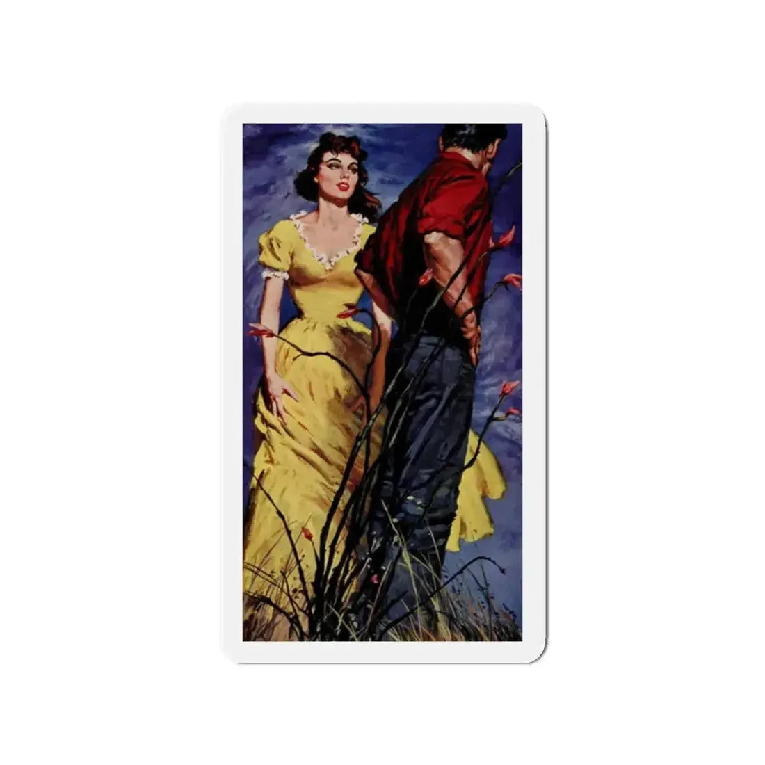 Hand Me Down Bride by Irene Wempe, The Saturday Evening Post, October 12, 1957 (Magazine Illustration) Refrigerator Magnet - The Sticker Space