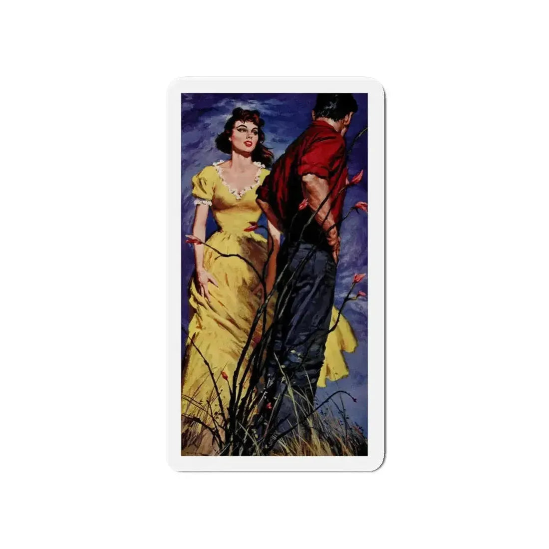 Hand Me Down Bride by Irene Wempe, The Saturday Evening Post, October 12, 1957 (Magazine Illustration) Refrigerator Magnet - The Sticker Space