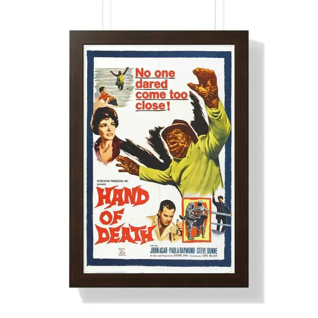 HAND OF DEATH 1962 - Framed Movie Poster 16″ x 24″ Walnut - The Sticker Space