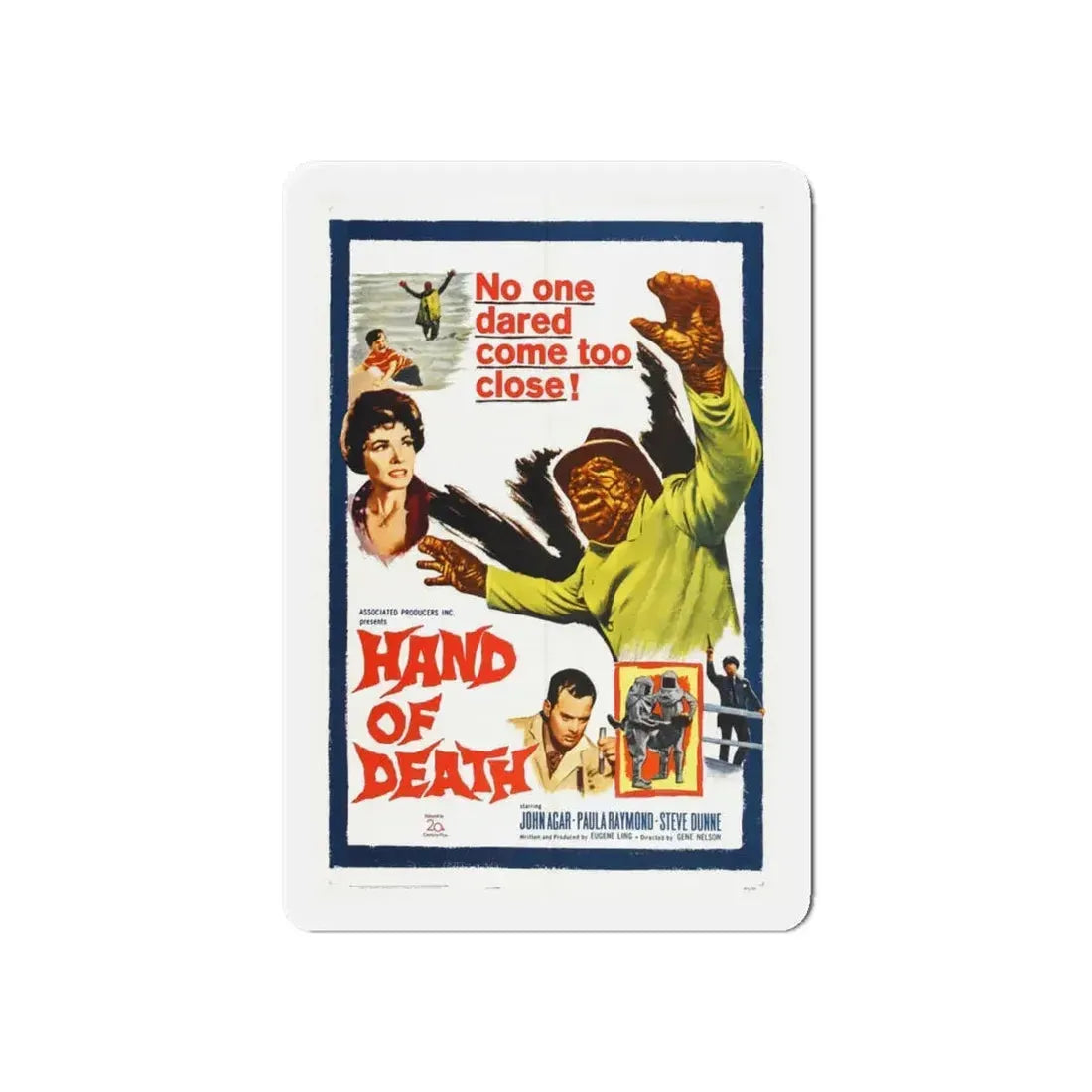 HAND OF DEATH 1962 Movie Poster - Refrigerator Magnet 6 Inch - The Sticker Space