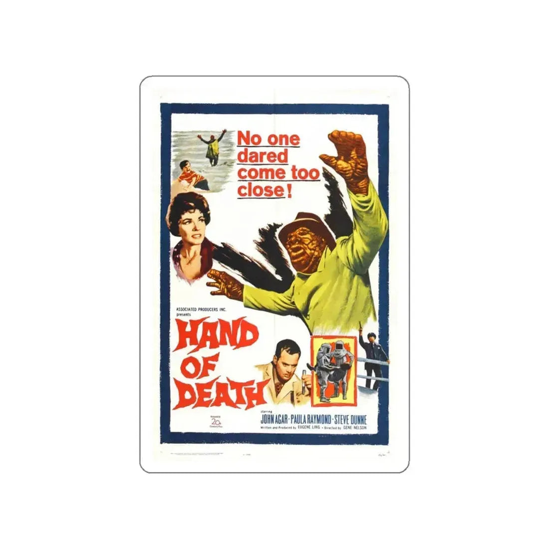HAND OF DEATH 1962 Movie Poster STICKER Vinyl Die-Cut Decal 6 Inch - The Sticker Space