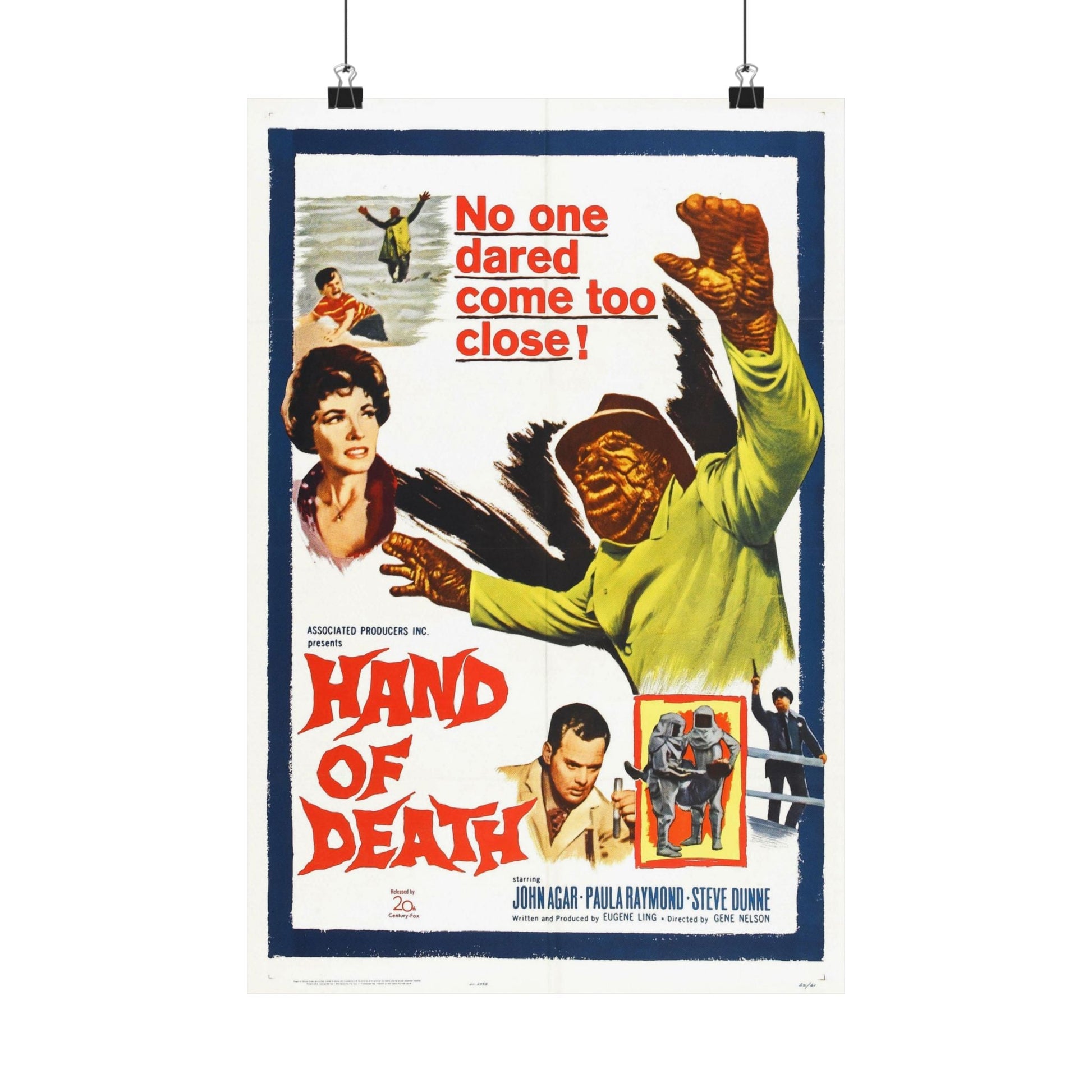 HAND OF DEATH 1962 - Paper Movie Poster-12″ x 18″-The Sticker Space