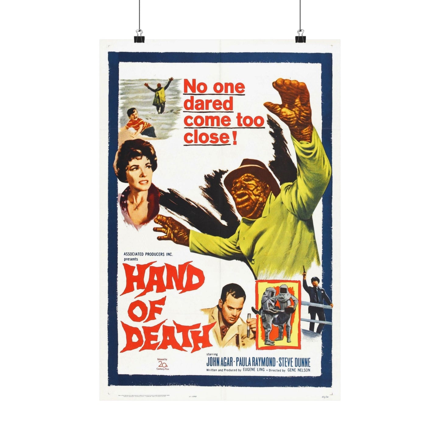 HAND OF DEATH 1962 - Paper Movie Poster-16″ x 24″-The Sticker Space