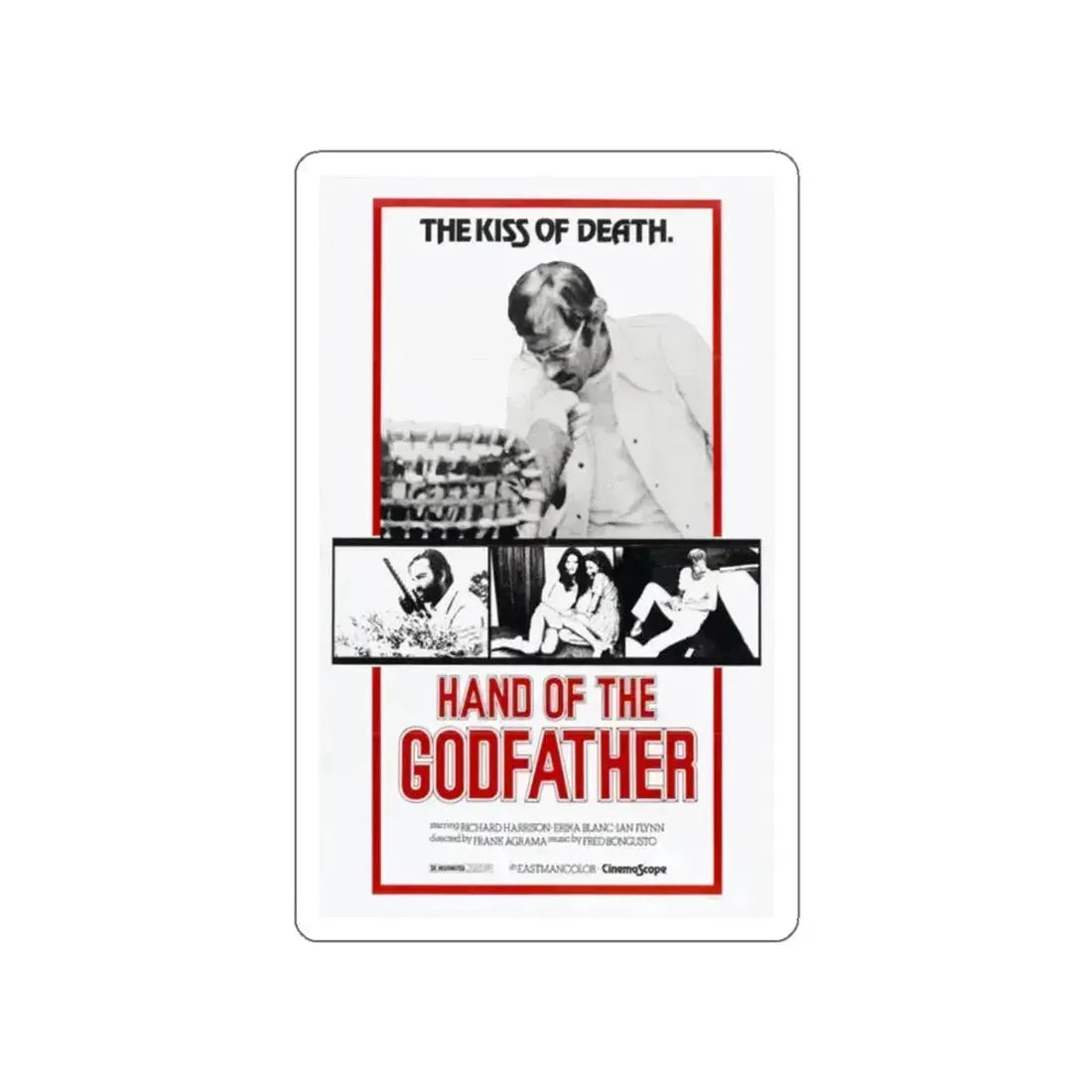 HAND OF THE GODFATHER 1972 Movie Poster STICKER Vinyl Die-Cut Decal 2 Inch - The Sticker Space