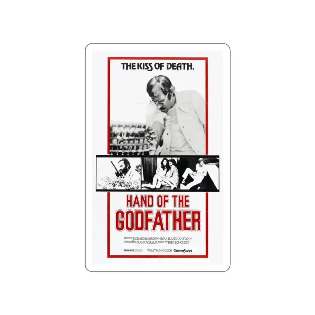 HAND OF THE GODFATHER 1972 Movie Poster STICKER Vinyl Die-Cut Decal 3 Inch - The Sticker Space