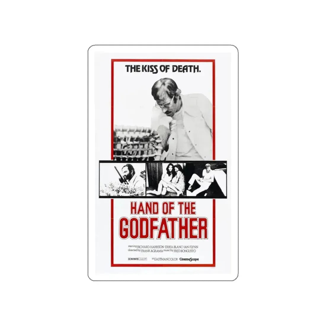 HAND OF THE GODFATHER 1972 Movie Poster STICKER Vinyl Die-Cut Decal 6 Inch - The Sticker Space