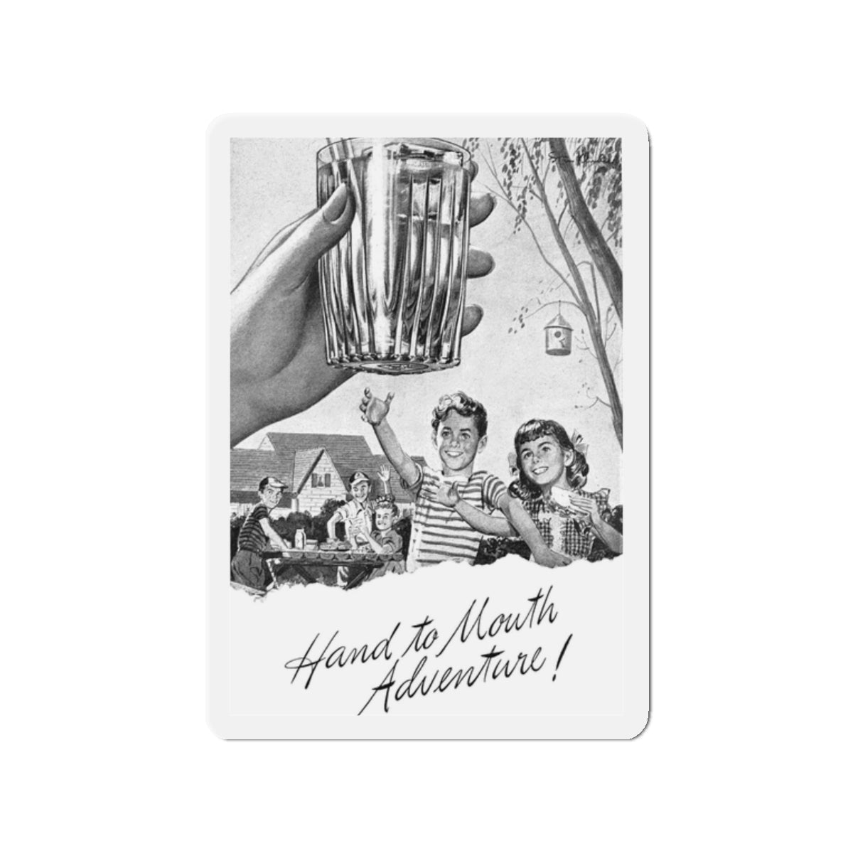 Hand to Mouth Adventure, 1946 (Magazine Illustration) Refrigerator Magnet