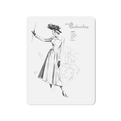 Handmachers fashion illustration (2), 1948 (Magazine Illustration) Refrigerator Magnet