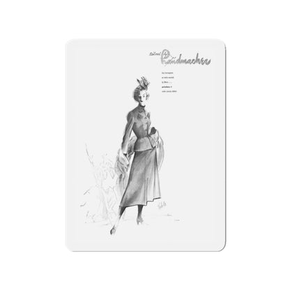 Handmachers fashion illustration (3), 1948 (Magazine Illustration) Refrigerator Magnet