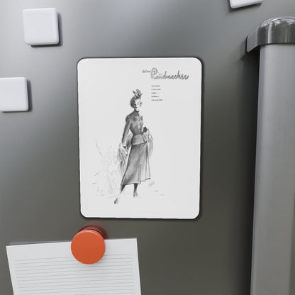 Handmachers fashion illustration (3), 1948 (Magazine Illustration) Refrigerator Magnet